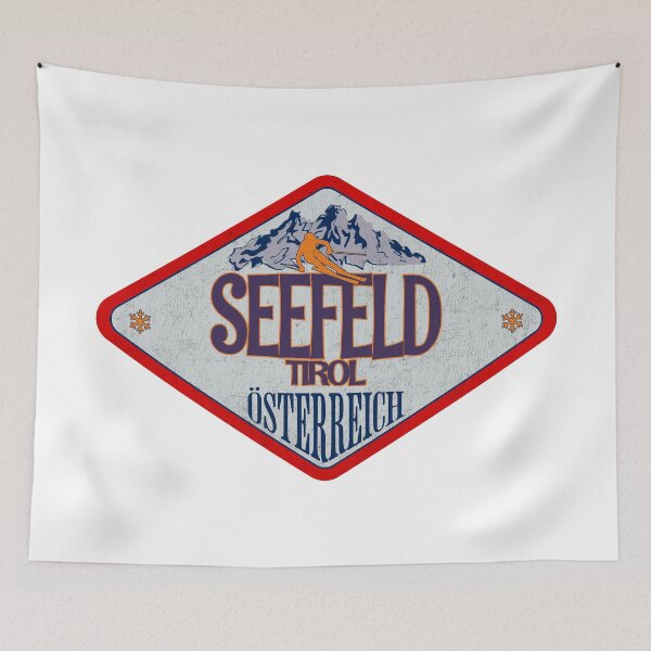 Item preview, Seefeld, Tirol, Osterreich, Austria, Vintage skiing badge design designed and sold by Wanderful-roads.