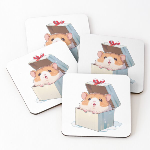 Item preview, Cute hamster in a gift box designed and sold by CircleTriangle.