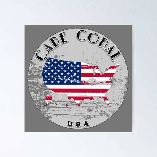 Item preview, Cape Coral United States of America Flag Worn  designed and sold by World Designs.