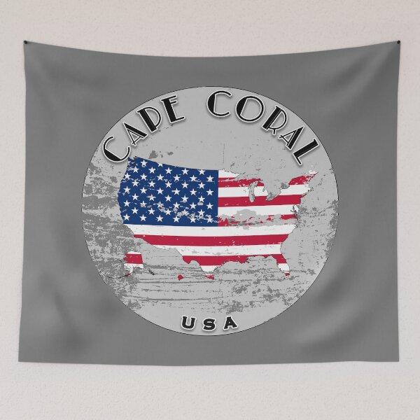 Item preview, Cape Coral United States of America Flag Worn  designed and sold by World Designs.