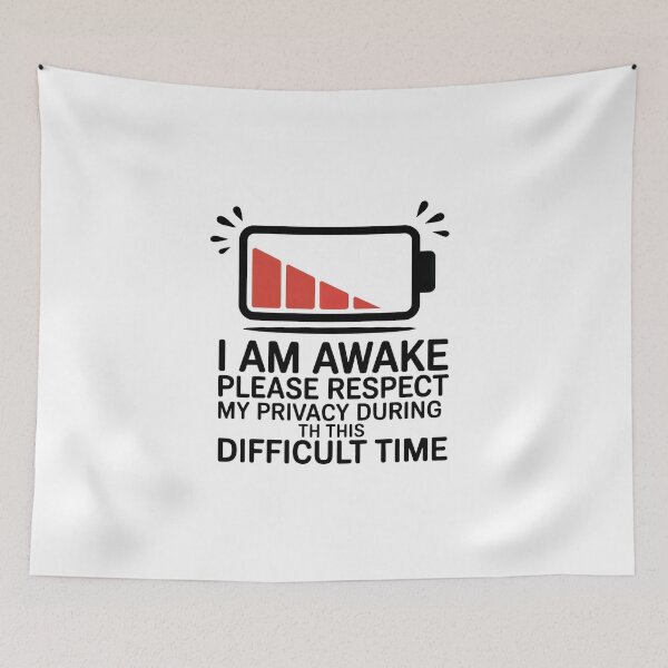 Item preview, Social Battery Critical – Sarcastic Ironic Funny Saying Privacy Humor Design designed and sold by WSPrintCrafter.