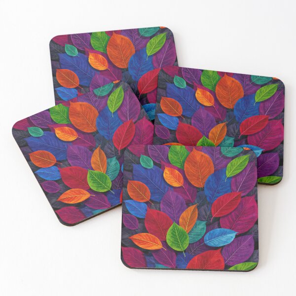 Item preview, Colorful Rainbow Leaves Pattern – Bold Nature-Inspired Abstract Art designed and sold by Trend Pixel Co..
