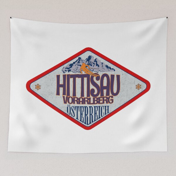 Item preview, Hittisau, Vorarlberg, Osterreich, Austria, Vintage skiing badge design designed and sold by Wanderful-roads.