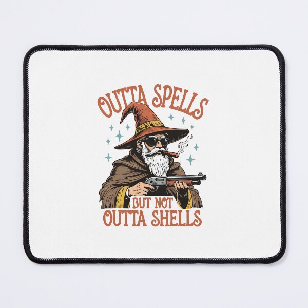 Item preview, Outta Spells But Not Outta Shells - Ironic Wizard Funny Fantasy Meme designed and sold by Steele-Art.