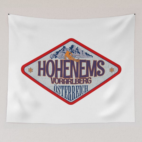 Item preview, Hohenems, Vorarlberg, Osterreich, Austria, Vintage skiing badge design designed and sold by Wanderful-roads.