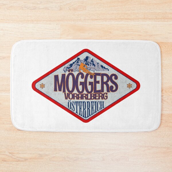Item preview, Möggers, Vorarlberg, Osterreich, Austria, Vintage skiing badge design designed and sold by Wanderful-roads.