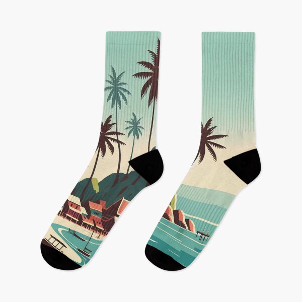 Item preview, Serene Minimalist Illustration of Ko Samui Island, Thailand designed and sold by inkNext.