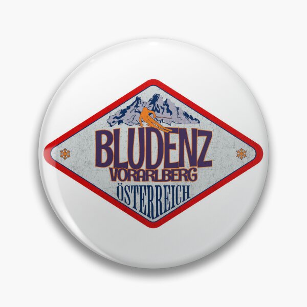 Item preview, Bludenz, Vorarlberg, Osterreich, Austria, Vintage skiing badge design designed and sold by Wanderful-roads.