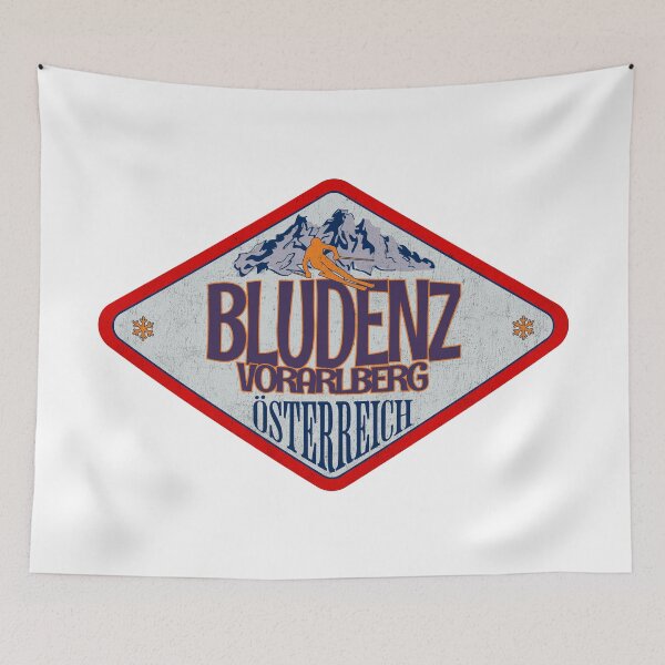 Item preview, Bludenz, Vorarlberg, Osterreich, Austria, Vintage skiing badge design designed and sold by Wanderful-roads.