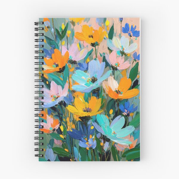 Item preview, Colorful bouquet: Abstract impasto on green designed and sold by ArtHouseNiklas.