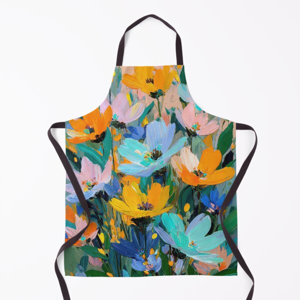 Item preview, Colorful bouquet: Abstract impasto on green designed and sold by ArtHouseNiklas.