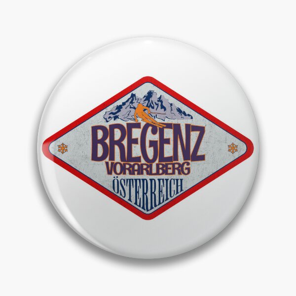 Item preview, Bregenz, Vorarlberg, Osterreich, Austria, Vintage skiing badge design designed and sold by Wanderful-roads.