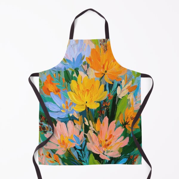 Item preview, Energetic sea of flowers: Yellow, orange & pink designed and sold by ArtHouseNiklas.