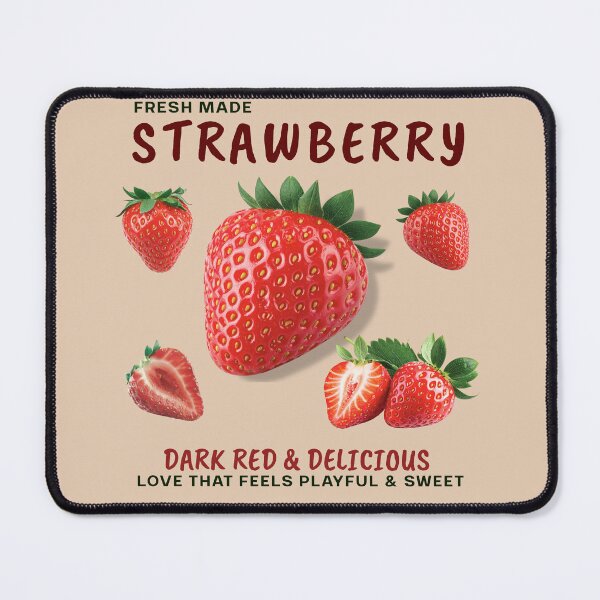 Item preview, Cute Aesthetic Strawberry Design | Trendy  Bright Delicious and Red Strawberry Tshirt | Fresh Sweet Strawberry Sticker designed and sold by YasirHamidDesigns .