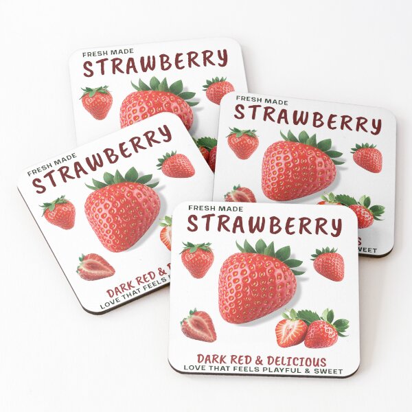Item preview, Cute Aesthetic Strawberry Design | Trendy  Bright Delicious and Red Strawberry Tshirt | Fresh Sweet Strawberry Sticker designed and sold by YasirHamidDesigns .