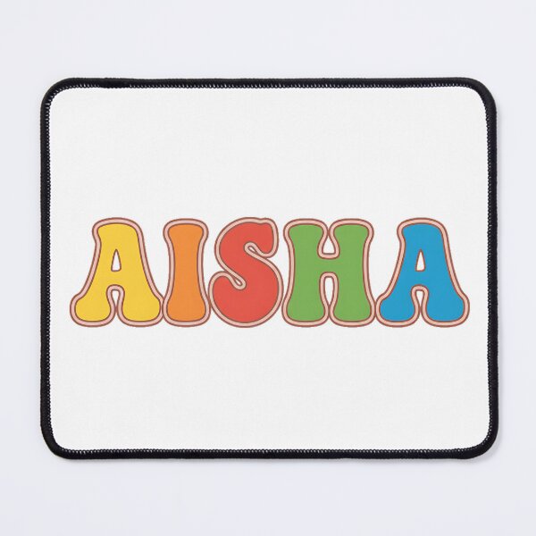 Item preview, ❤️ Aisha Personalized Name Wavy Retro Shirt, Coffee Mug, Sticker Gift designed and sold by HelixPedia.