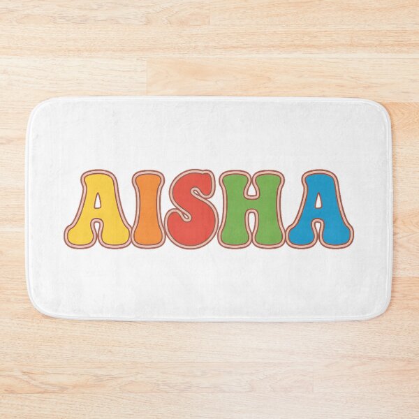 Item preview, ❤️ Aisha Personalized Name Wavy Retro Shirt, Coffee Mug, Sticker Gift designed and sold by HelixPedia.