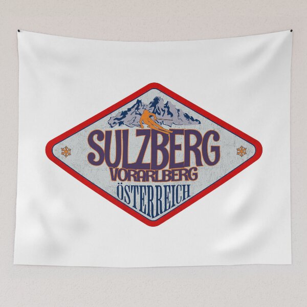 Item preview, Sulzberg, Vorarlberg, Osterreich, Austria, Vintage skiing badge design designed and sold by Wanderful-roads.