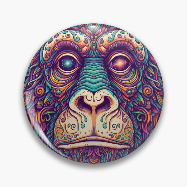Item preview, Trendy Psychedelic Ape – Monkey Art Print designed and sold by Mindwork Creative Arts.
