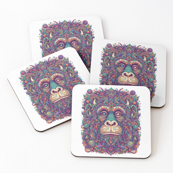 Item preview, Trendy Psychedelic Ape – Monkey Art Print designed and sold by Mindwork Creative Arts.