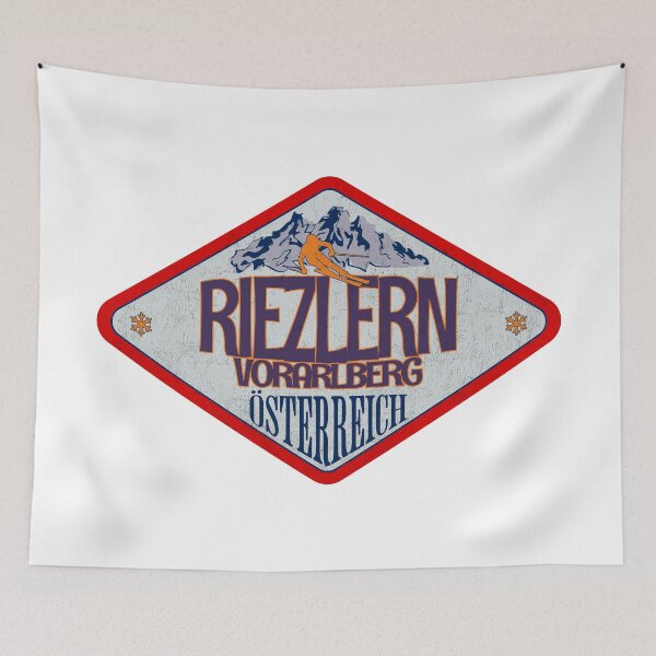 Item preview, Riezlern, Vorarlberg, Osterreich, Austria, Vintage skiing badge design designed and sold by Wanderful-roads.