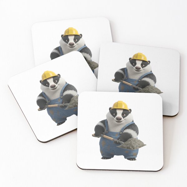 Item preview, Cute Badger Construction Worker Builder With Shovel designed and sold by vk09.