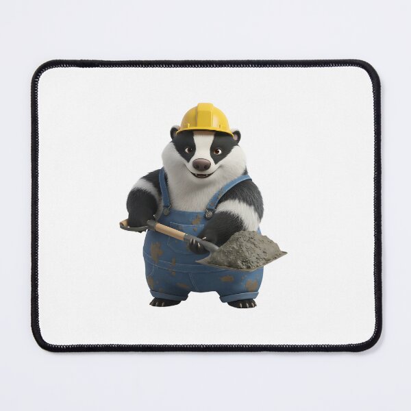 Item preview, Cute Badger Construction Worker Builder With Shovel designed and sold by vk09.