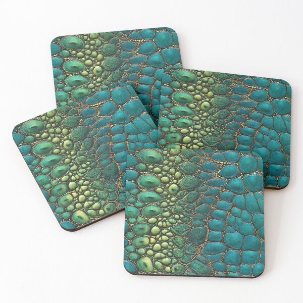 Item preview, Teal Crocodile Leather Texture – Luxury Reptile Surface designed and sold by NewArt33.