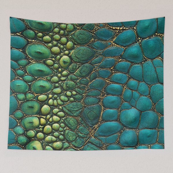 Item preview, Teal Crocodile Leather Texture – Luxury Reptile Surface designed and sold by NewArt33.
