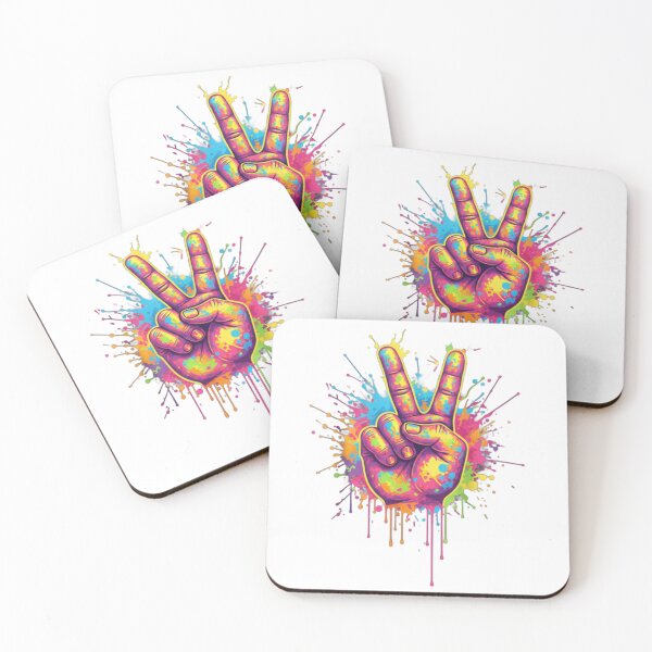 Item preview, Peace & Love – Retro Hand Gesture Art designed and sold by Be-You-Vibes.