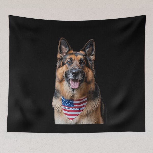 Item preview, German Shepherd American Flag Dog Patriotic Pet  designed and sold by FadeOfThrone.