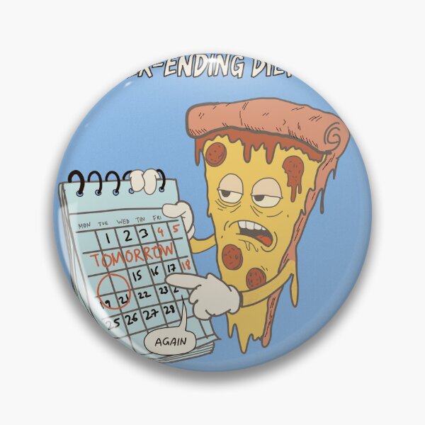 Item preview, Funny Pizza Diet Procrastination Illustration – Never Ending Diet Saga designed and sold by Popstudio85.