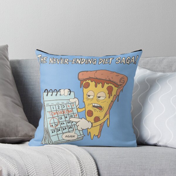 Item preview, Funny Pizza Diet Procrastination Illustration – Never Ending Diet Saga designed and sold by Popstudio85.