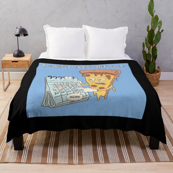 Item preview, Funny Pizza Diet Procrastination Illustration – Never Ending Diet Saga designed and sold by Popstudio85.