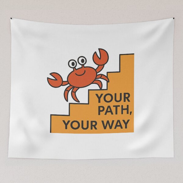 Item preview, Crab on Steps - Motivational Flat Design designed and sold by MKreative Studio.