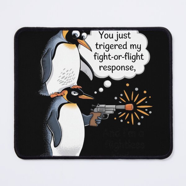 Item preview, Penguin Fight Or Flight Meme Flightless Bird Social Anxiety designed and sold by RuthGAArt.