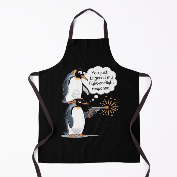 Item preview, Penguin Fight Or Flight Meme Flightless Bird Social Anxiety designed and sold by RuthGAArt.