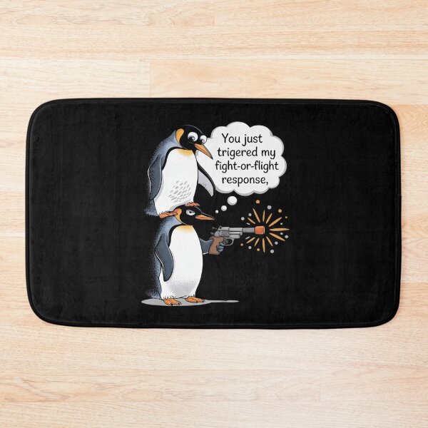 Item preview, Penguin Fight Or Flight Meme Flightless Bird Social Anxiety designed and sold by RuthGAArt.