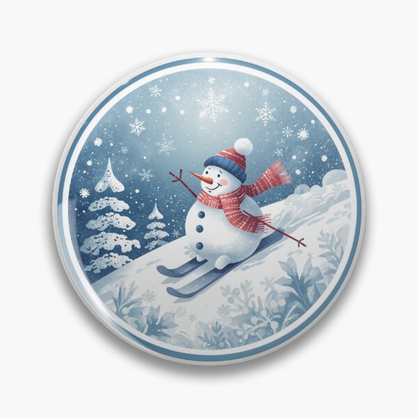 Item preview, Winter Sports Snowman Ski Competition Sticker designed and sold by colorleafz.