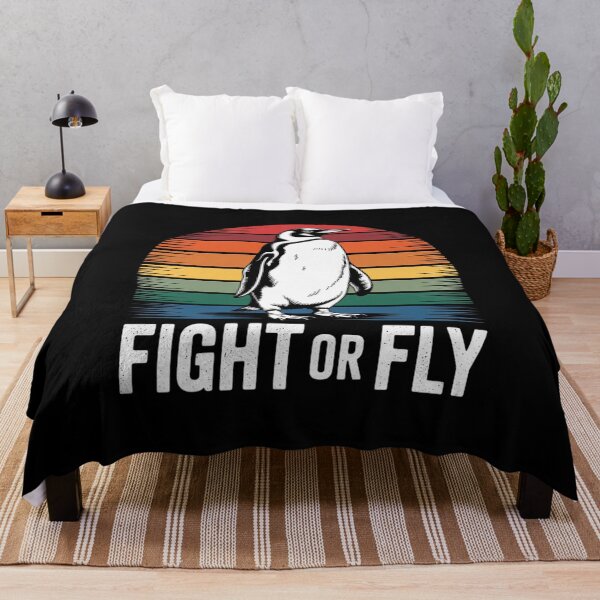 Item preview, Penguin Pun Fight Or Flight Vintage 1 designed and sold by RuthGAArt.