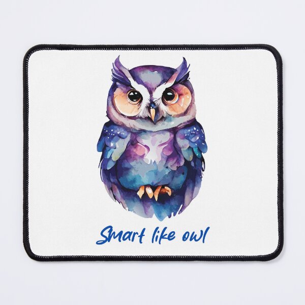 Item preview, Owl "Smart like owl" designed and sold by Chris-graphics-art.