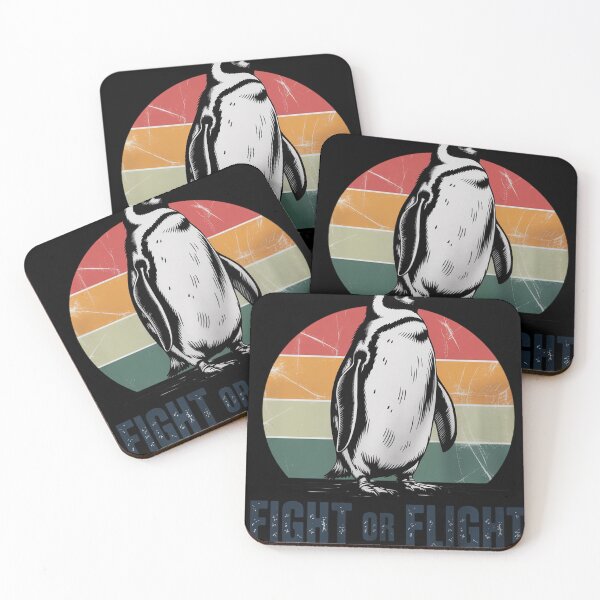 Item preview, Penguin Pun Fight Or Flight Vintage  designed and sold by RuthGAArt.