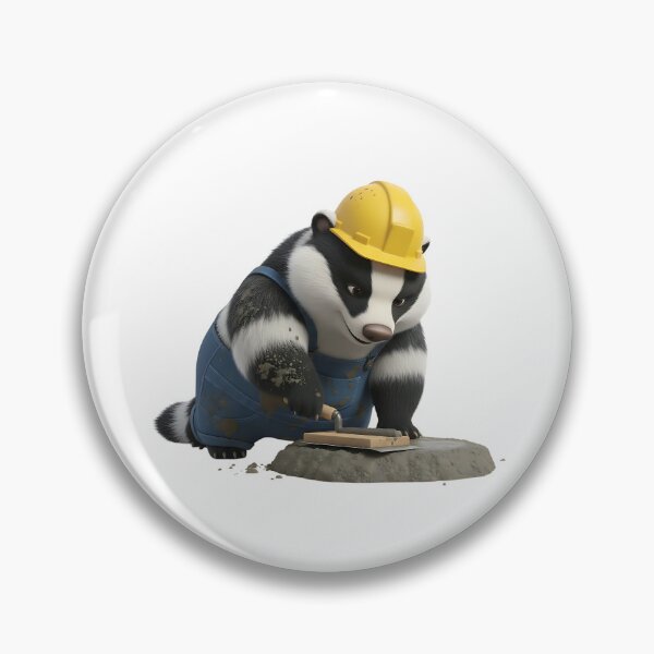 Item preview, Cute Badger Mason Finishing Concrete With Trowel designed and sold by vk09.