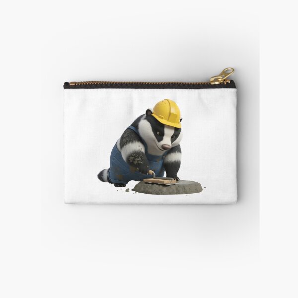 Item preview, Cute Badger Mason Finishing Concrete With Trowel designed and sold by vk09.