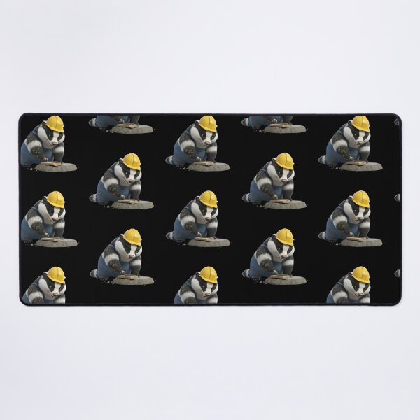 Item preview, Cute Badger Mason Finishing Concrete With Trowel designed and sold by vk09.