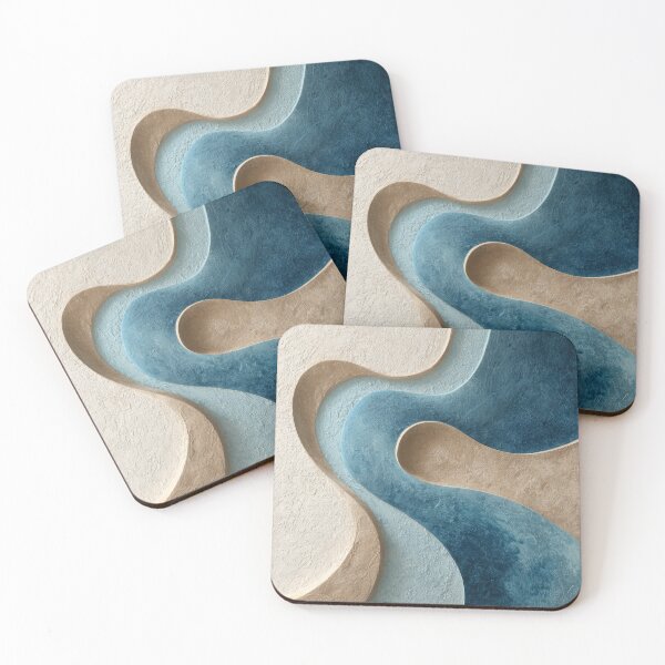 Item preview, Premium Coastal Texture Abstract – Sand & Ocean Layers designed and sold by NewArt33.