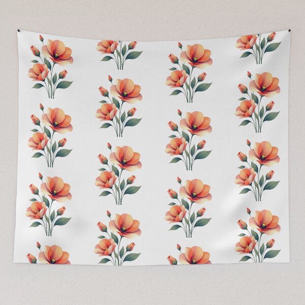 Item preview,  Red flowers designed and sold by PrintLabStudio.