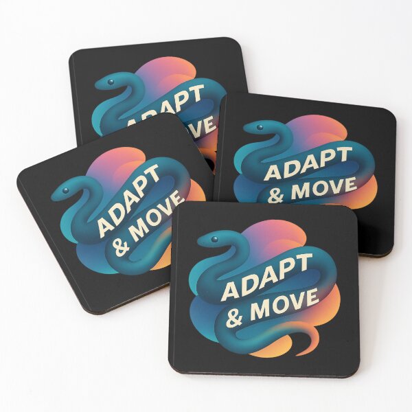 Item preview, Adapt & Move - Gradient Snake Illustration designed and sold by MKreative Studio.