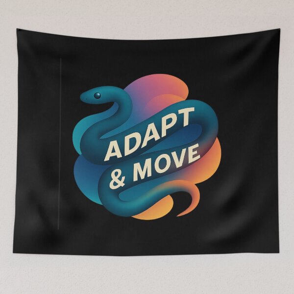 Item preview, Adapt & Move - Gradient Snake Illustration designed and sold by MKreative Studio.