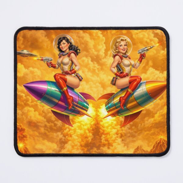 Item preview, Rocket Girls vs. Alien Invasion Retro Sci-Fi Showdown designed and sold by Willyboy16.